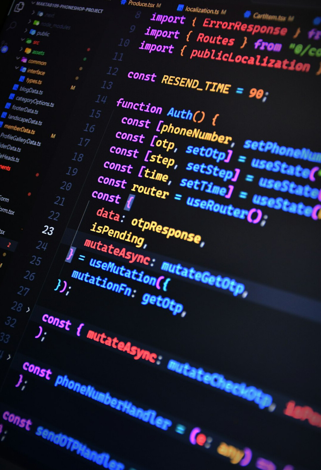 programmer writing code